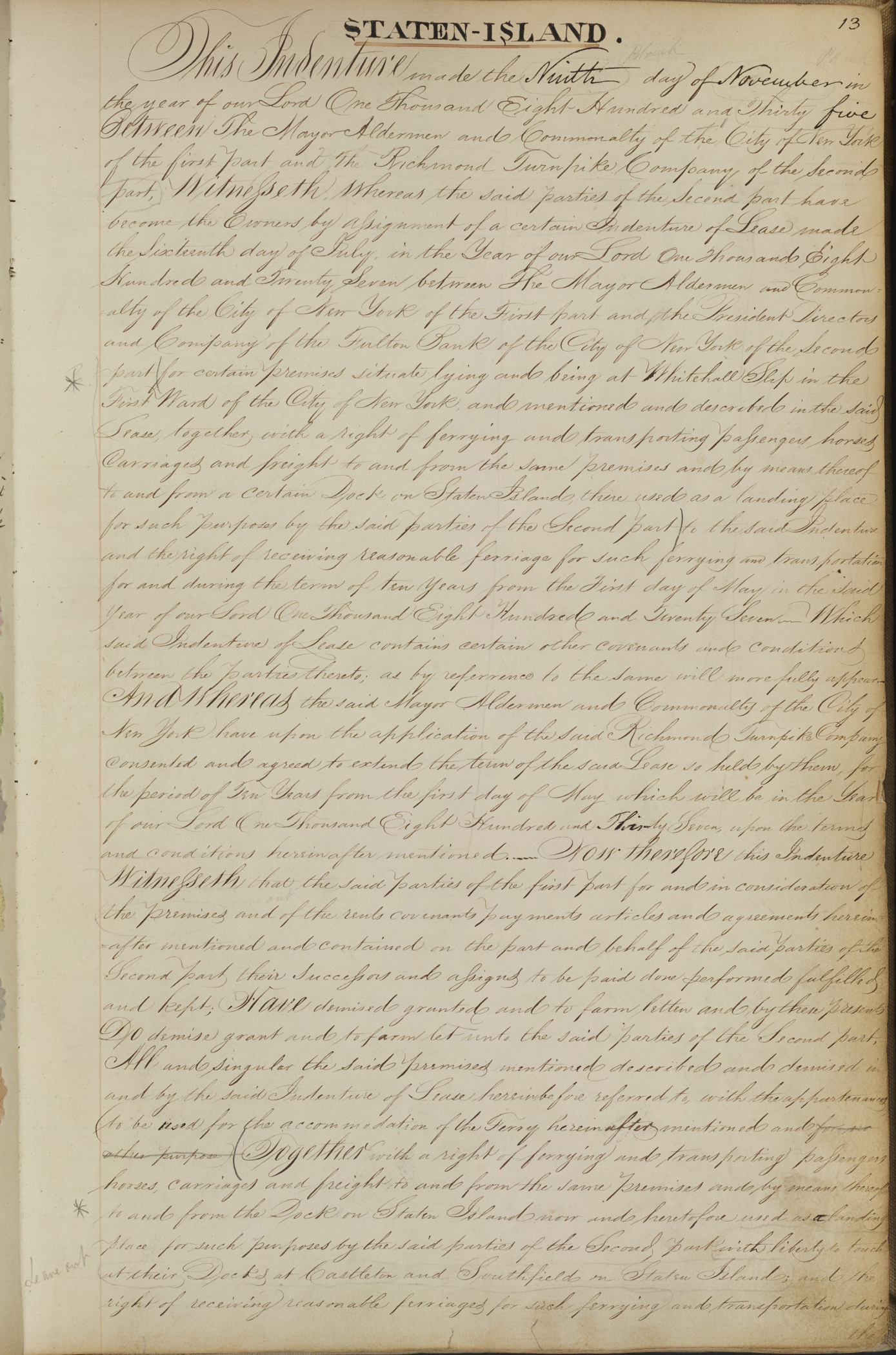 Handwritten license document