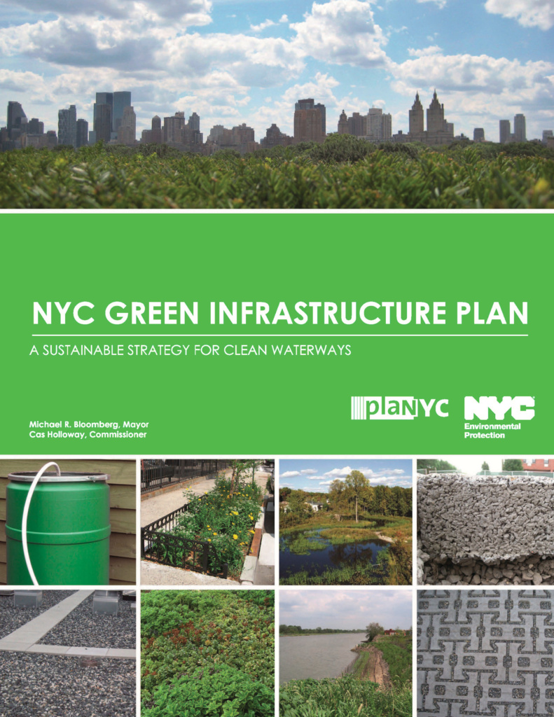 Cover page of a 2010 report titled NYC Green Infrastructure Plan